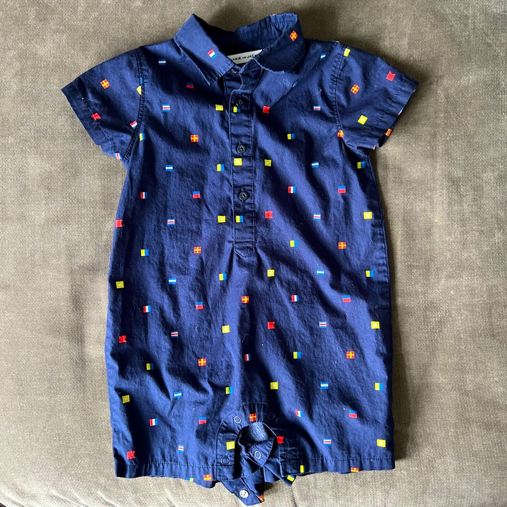 Janie & Jack Collared Romper